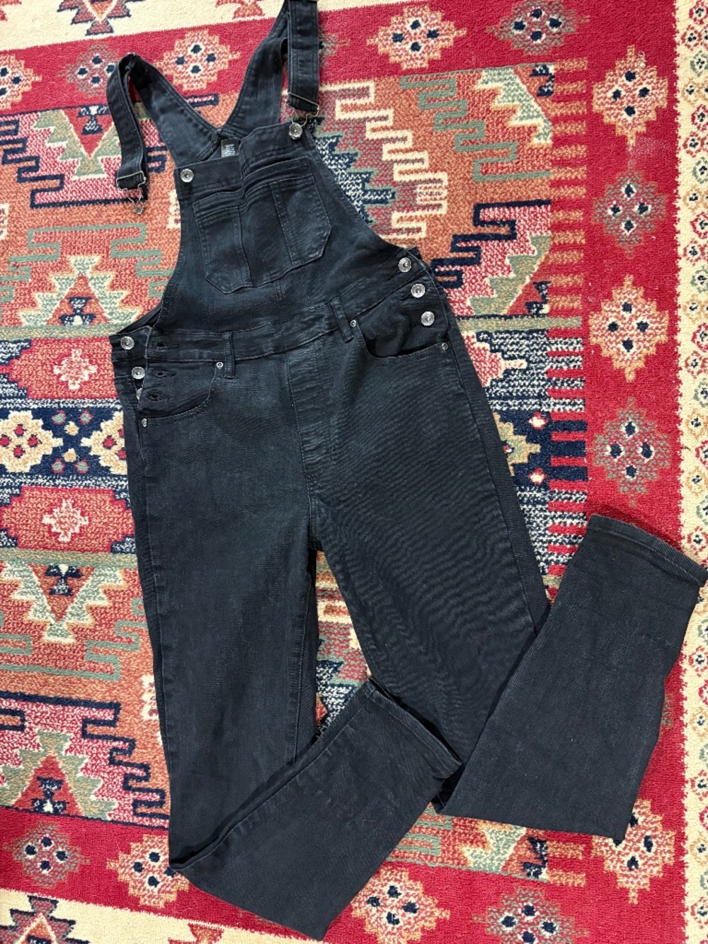 Black Denim Overalls | Hot Topic